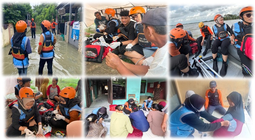 Tim EMCT IKTJ Bersama DMC Dompet Dhuafa Lakukan Respon Cepat Banjir Jabodetabek