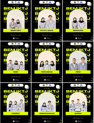 Selamat kepada Pengurus BEM IKTJ Periode 2023–2024 Bersinergi Membangun Prestasi